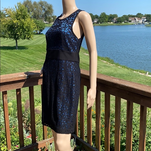 B. Smart Sleeveless Lace Short Sheath Dress - Picture 5 of 7